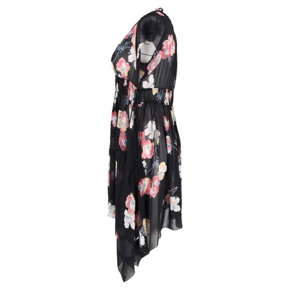 Ulla Johnson Luisa Floral Print Midi Asymmetrical Dress in Multicolor Silk - Picture 2 of 3